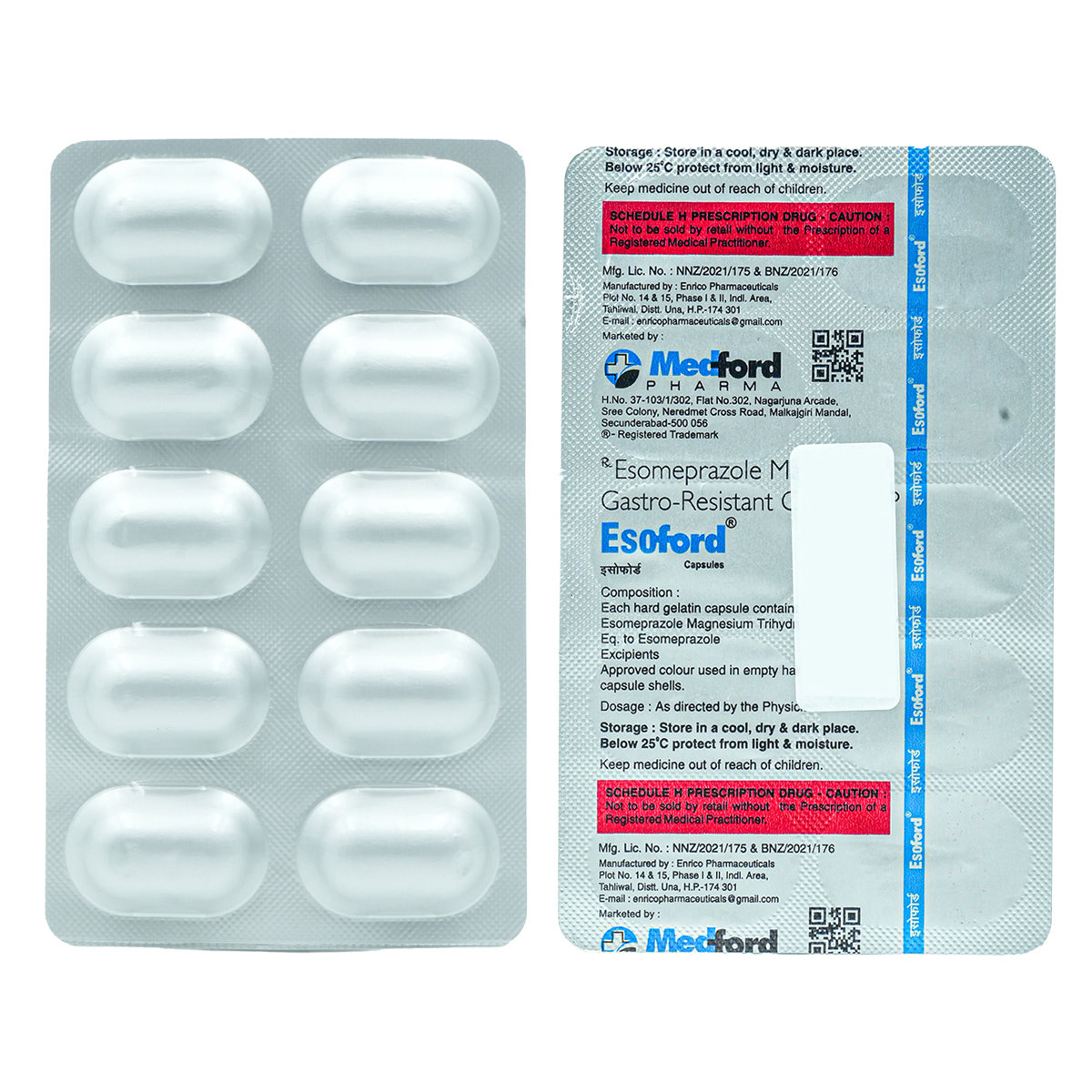 Esoford Capsule 10's, Pack of 10 CAPSULES Esoford Capsule 10's, Pack of 10 CAPSULES