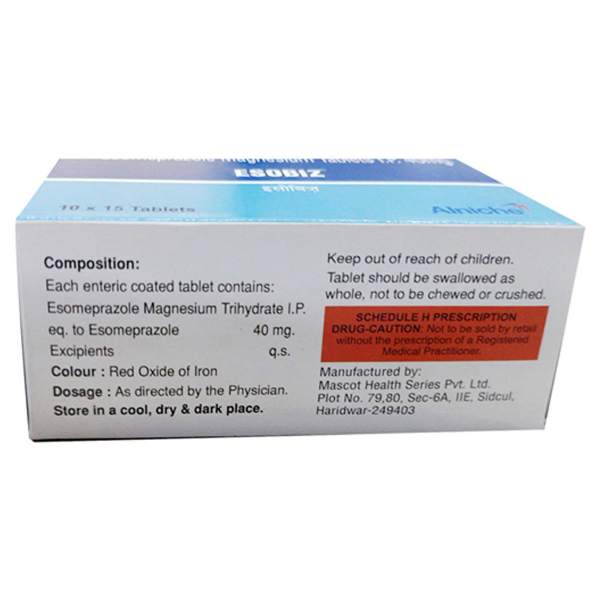 Esobiz Tablet 15's, Pack of 15 TABLETS Esobiz Tablet 15's, Pack of 15 TABLETS