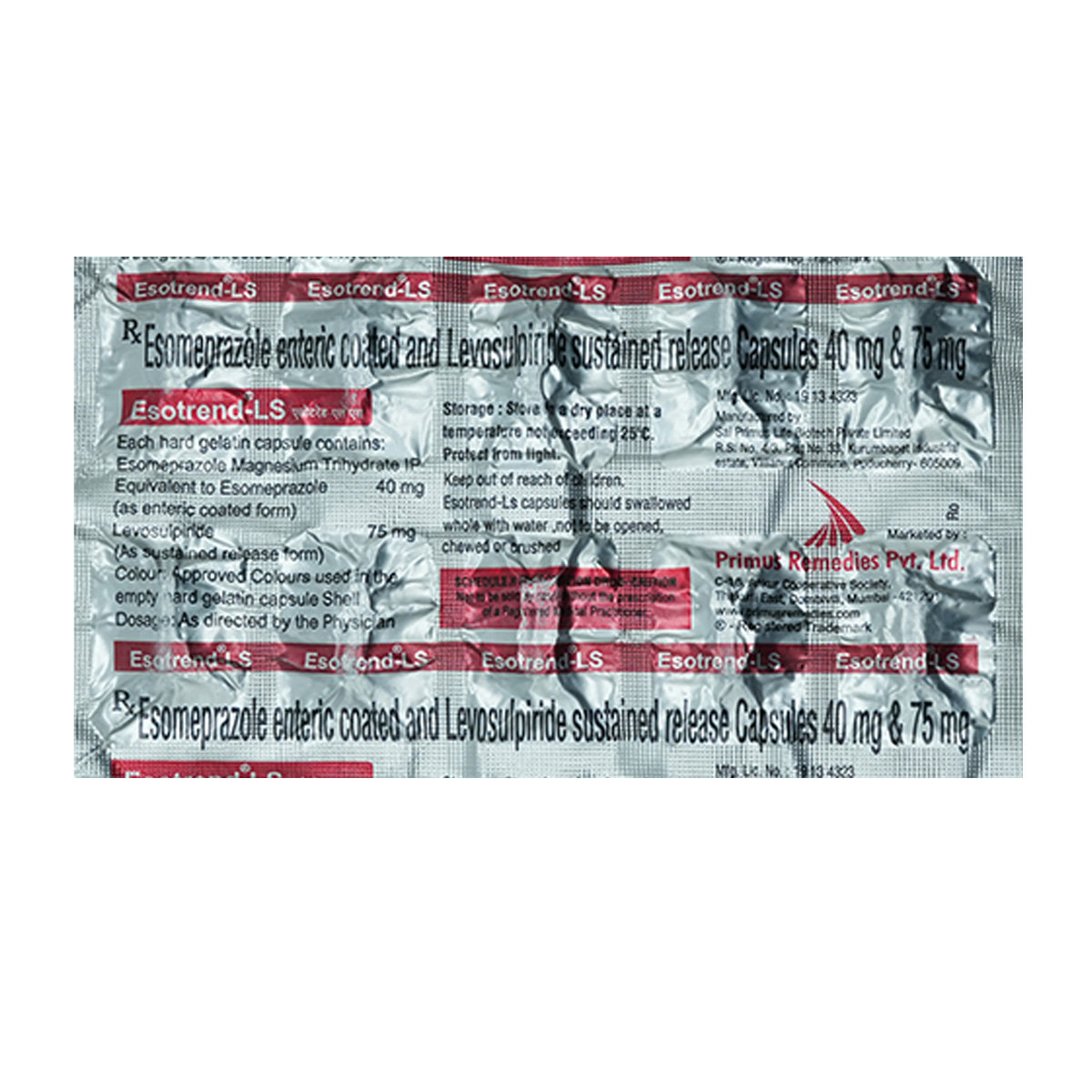 Esotrend-LS Capsule 10's, Pack of 10 CAPSULES Esotrend-LS Capsule 10's, Pack of 10 CAPSULES