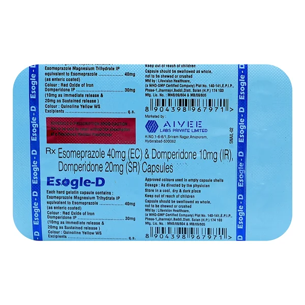 Esogle-D Capsule 10's, Pack of 10 CAPSULES