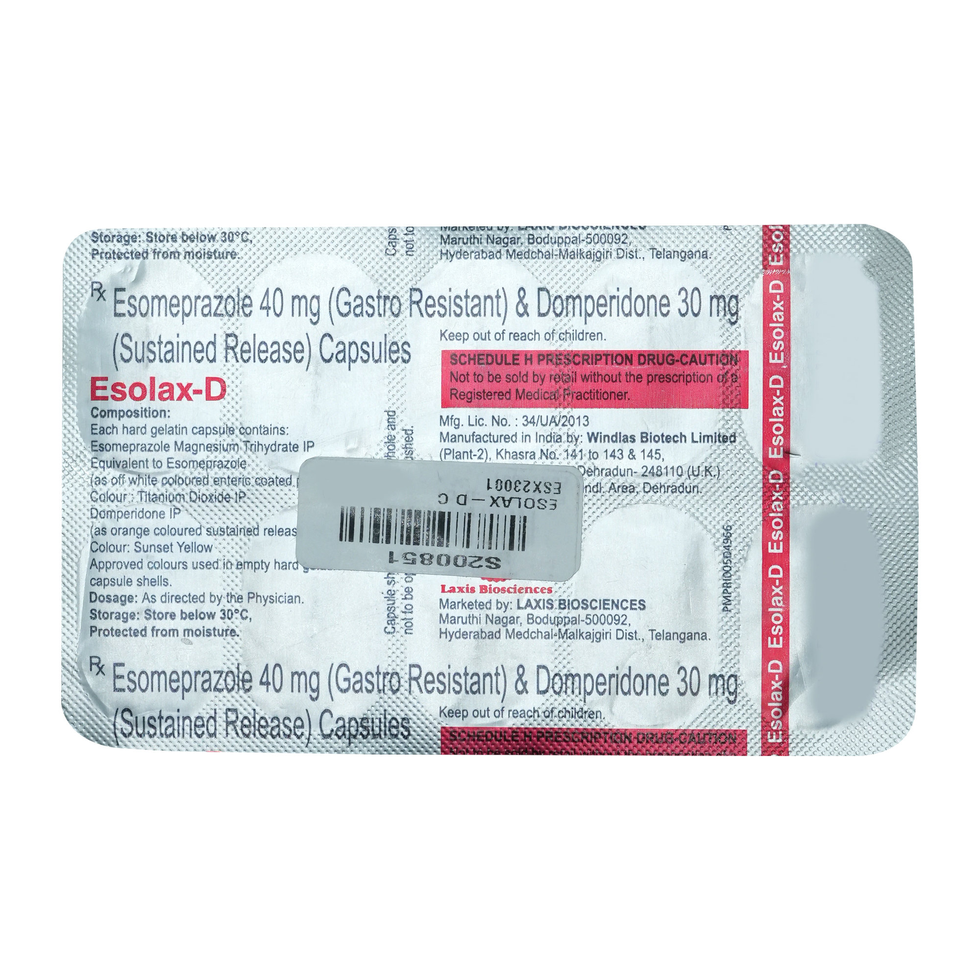 Esolax-D Capsule 10's, Pack of 10 LOTIONS Esolax-D Capsule 10's, Pack of 10 LOTIONS