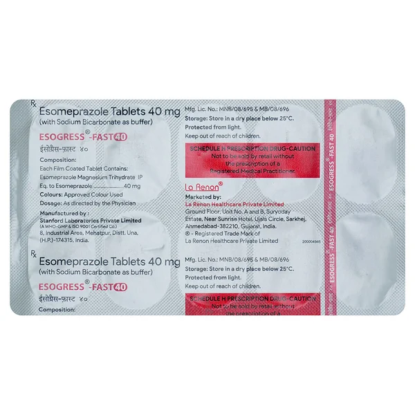 Esogress-Fast 40 Tablet 10's