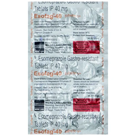 Esofag-40 Tablet 15's