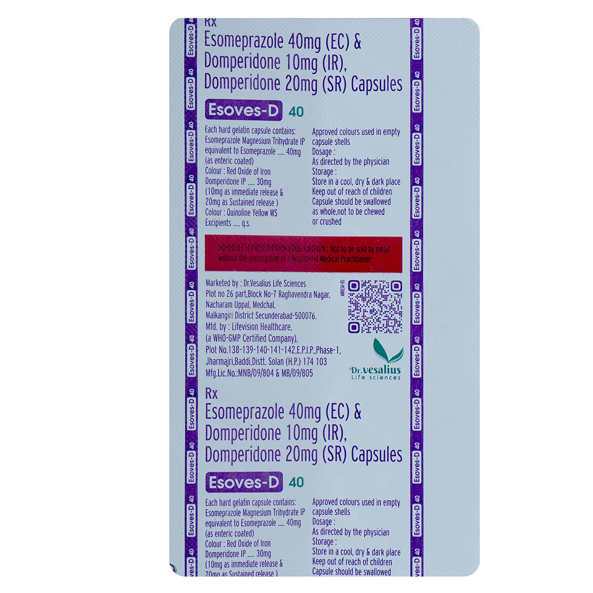 Esoves-D 40 Capsule 10's, Pack of 10 CapsuleS Esoves-D 40 Capsule 10's, Pack of 10 CapsuleS