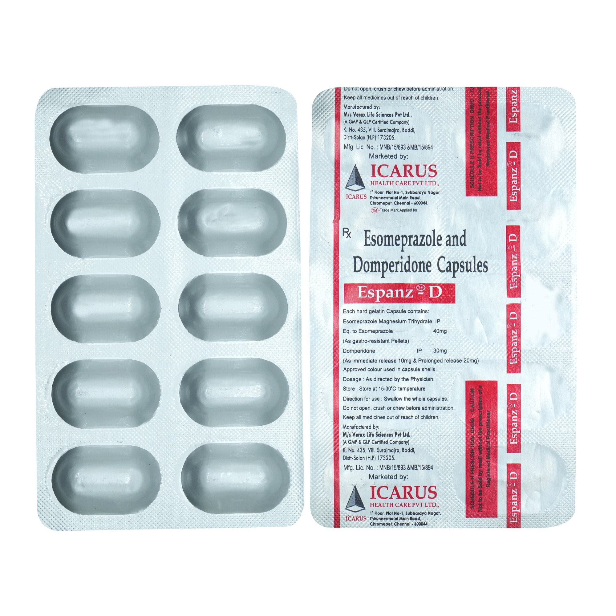 Espanz-D Capsule 10's, Pack of 10 CAPSULES Espanz-D Capsule 10's, Pack of 10 CAPSULES