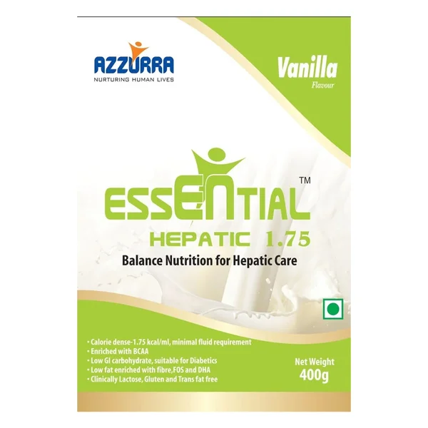 Essential Nutrition Series Hepatic 1.75 Vanilla Flavour Powder, 400 gm, Pack of 1