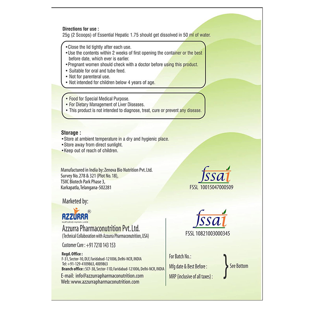 Essential Nutrition Series Hepatic 1.75 Vanilla Flavour Powder, 400 gm, Pack of 1 Essential Nutrition Series Hepatic 1.75 Vanilla Flavour Powder, 400 gm, Pack of 1