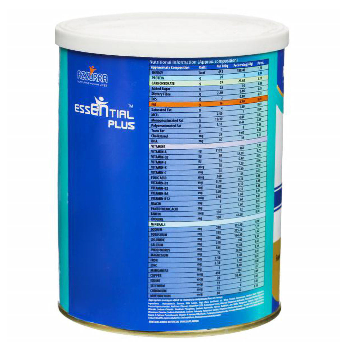 Essential Plus Vanilla Flavour Powder, 400 gm, Pack of 1 Powder Essential Plus Vanilla Flavour Powder, 400 gm, Pack of 1 Powder