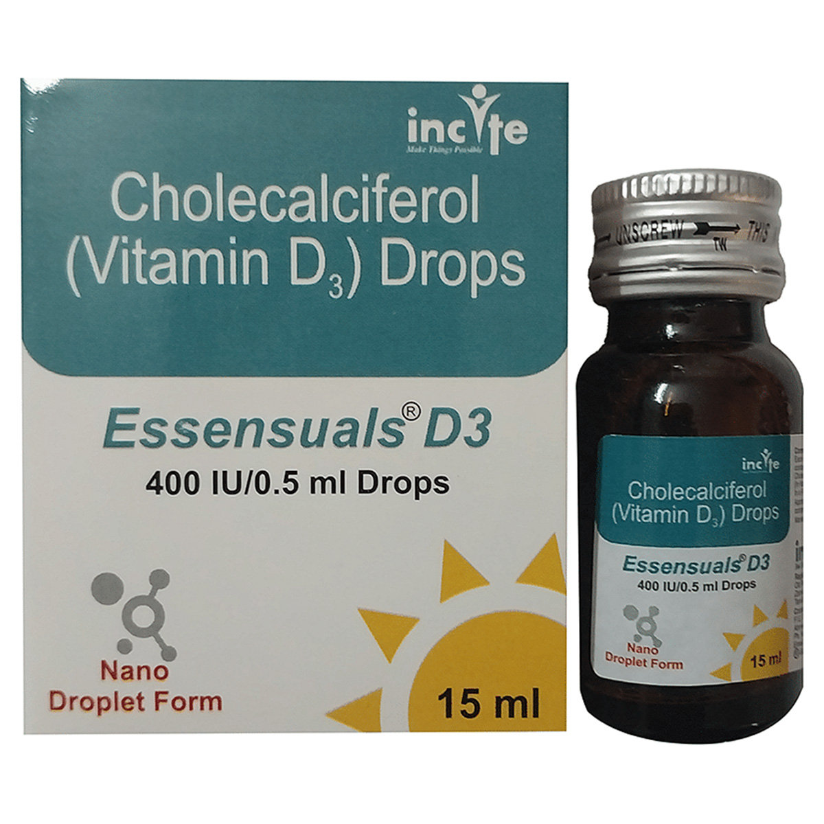 Essensuals D3 Drops 15 ml, Pack of 1 Essensuals D3 Drops 15 ml, Pack of 1