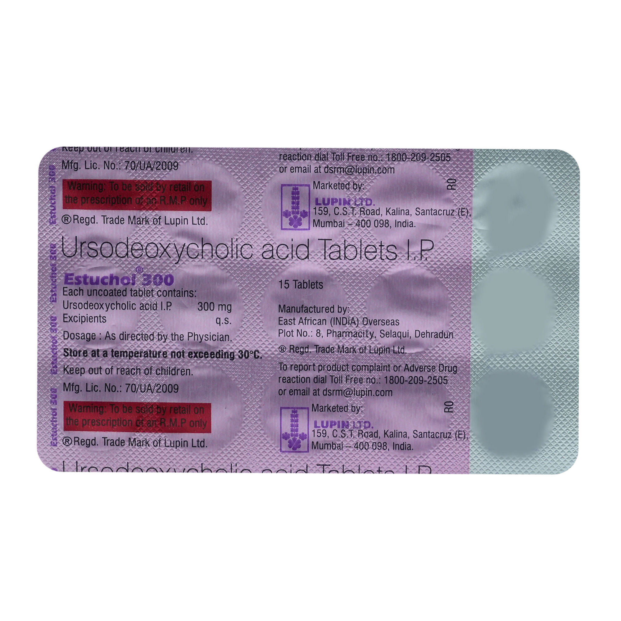 Estuchol 300 Tablet 15's, Pack of 15 TabletS