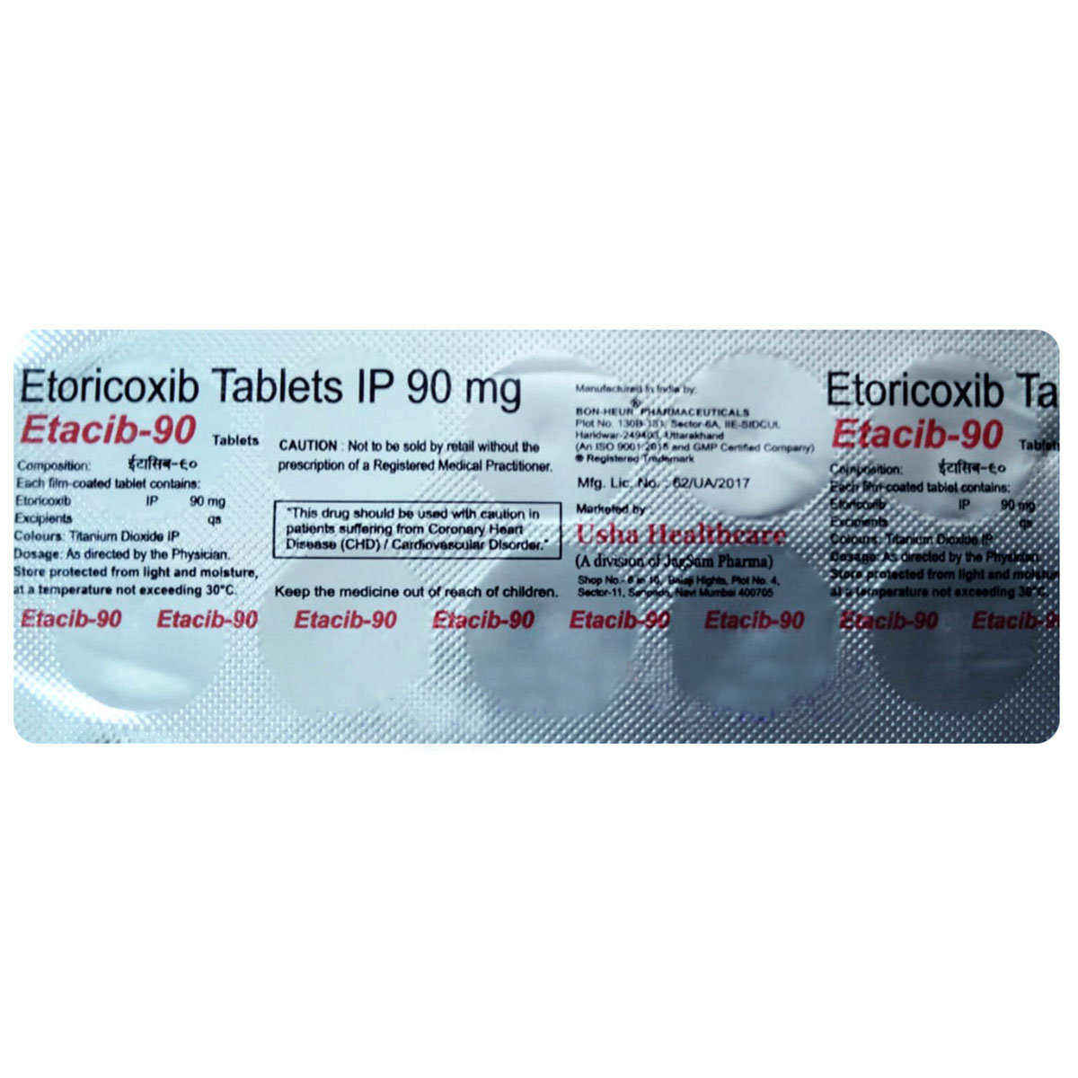 Etacib -90 Tablet 10's, Pack of 10 TabletS Etacib -90 Tablet 10's, Pack of 10 TabletS