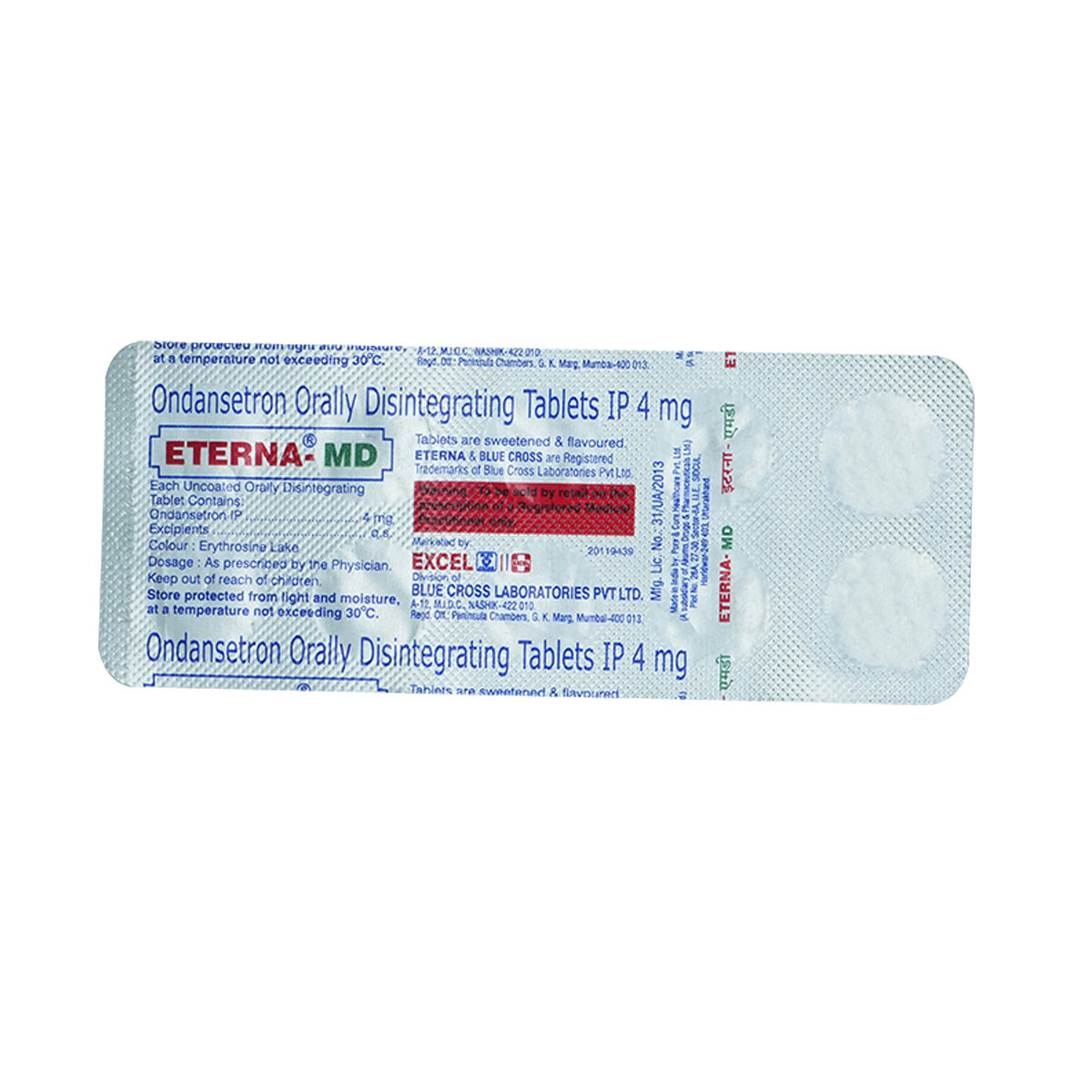 Eterna MD 4 Tablet 10's, Pack of 10 TabletS Eterna MD 4 Tablet 10's, Pack of 10 TabletS