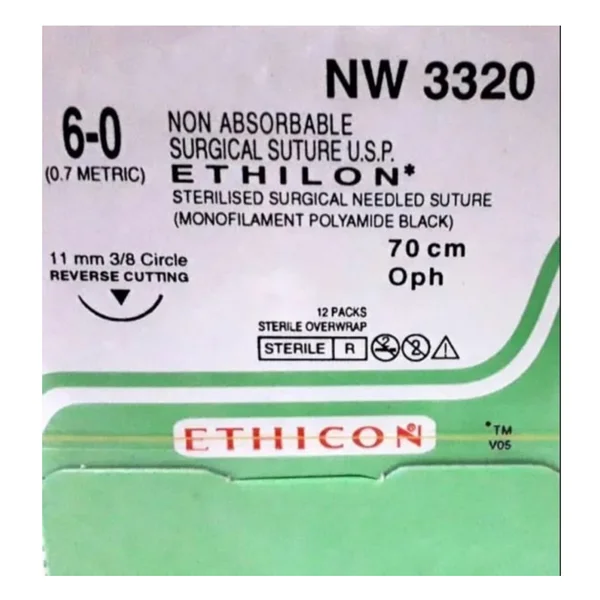 Ethilon 6- 0  0.7 Metric  Nw 3320