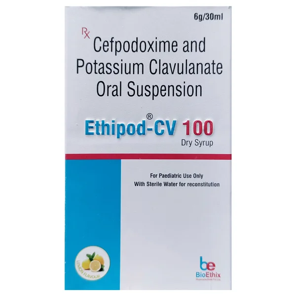 Ethipod-CV 100 Paediatric Lemon Flavour Dry Syrup 30 ml