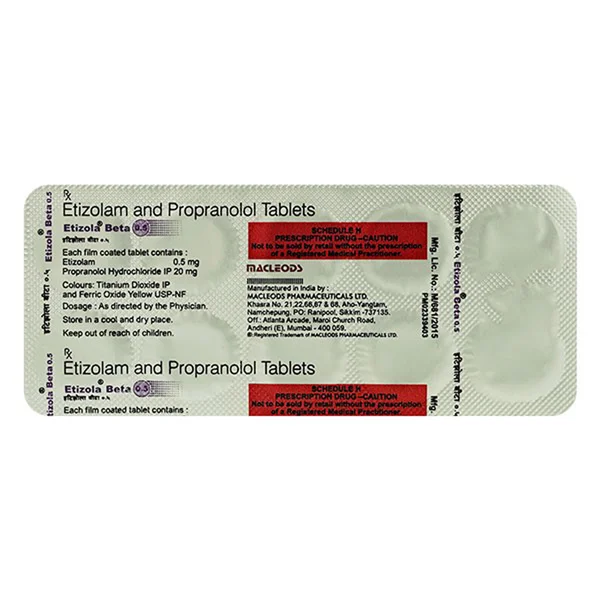 Etizola Beta Plus 0.5 mg Tablet 10's