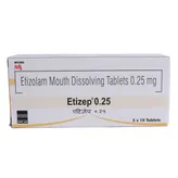 Etizep 0.25 mg Tablet 10's, Pack of 10 TabletS