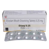 Etizep 0.25 mg Tablet 10's, Pack of 10 TabletS