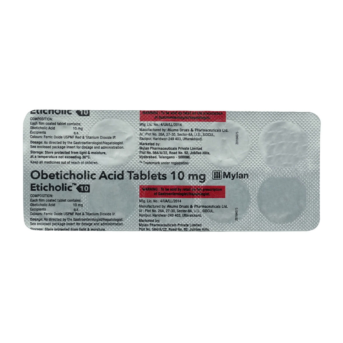 Buy Eticholic 10 mg Tablet 10's Online