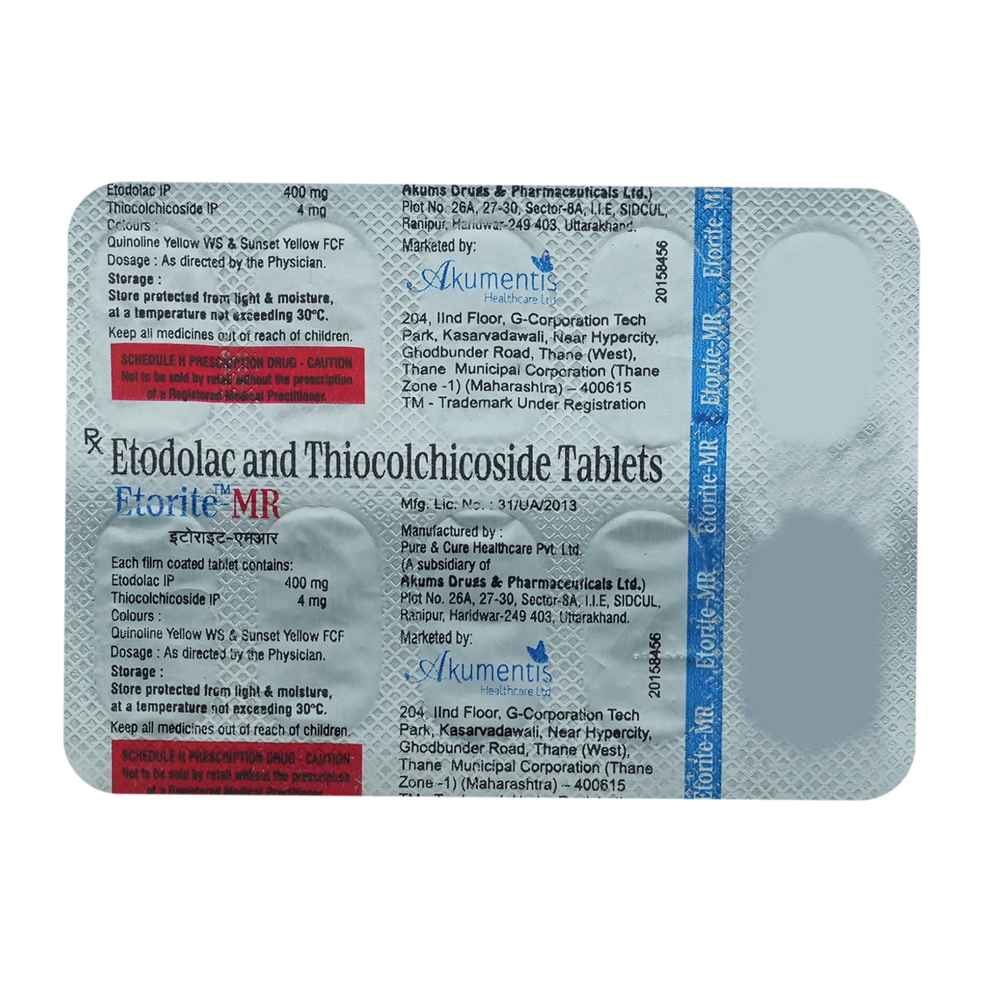 Etorite-MR 4 mg Tablet 10's, Pack of 10 TabletS Etorite-MR 4 mg Tablet 10's, Pack of 10 TabletS