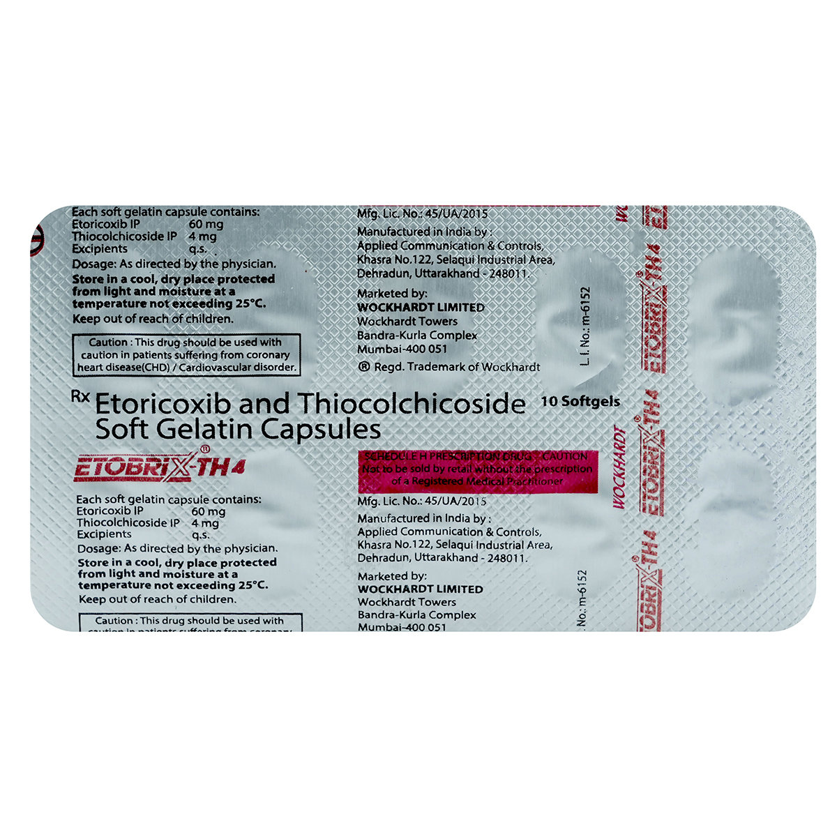 Etobrix-TH4 Softgel Capsule 10's, Pack of 10 CAPSULES Etobrix-TH4 Softgel Capsule 10's, Pack of 10 CAPSULES
