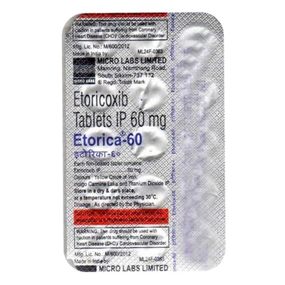 Etorica-60 Tablet 15's , Pack of 15 TABLETS