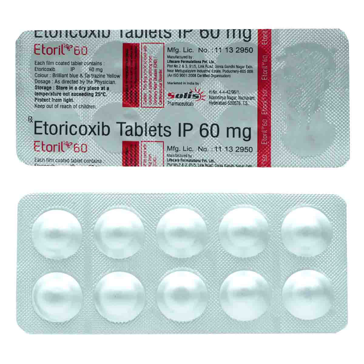 Etoril 60 Tablet 10's, Pack of 10 TABLETS Etoril 60 Tablet 10's, Pack of 10 TABLETS