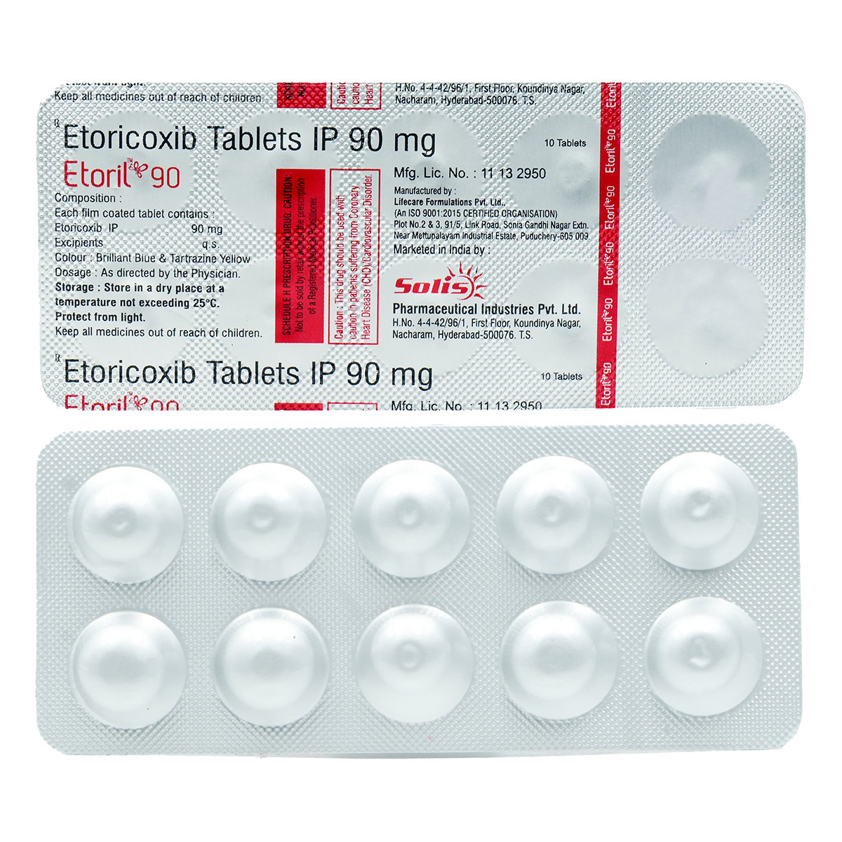 Etoril 90 Tablet 10's, Pack of 10 TabletS Etoril 90 Tablet 10's, Pack of 10 TabletS