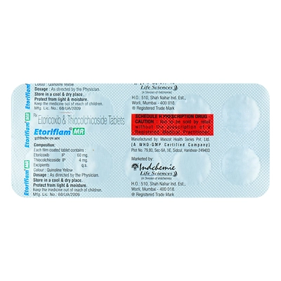 Etoriflam MR Tablet 10's, Pack of 10 TabletS