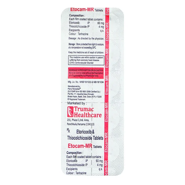 Etocam-MR Tablet 10's, Pack of 10 TABLETS