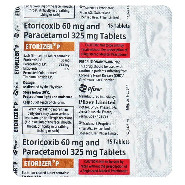 Etorizer P Tablet 15's