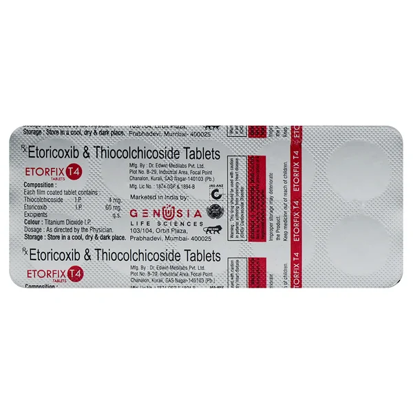 Etorfix T4 Tablet 10's