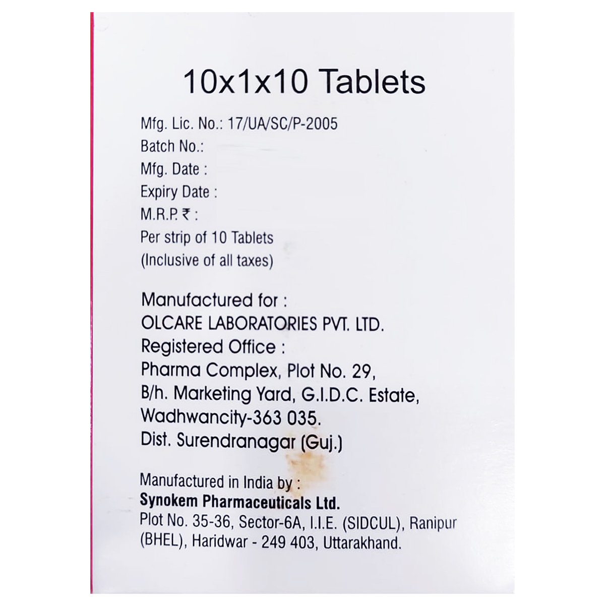 Evadrone-10 Tablet 10's, Pack of 10 Evadrone-10 Tablet 10's, Pack of 10