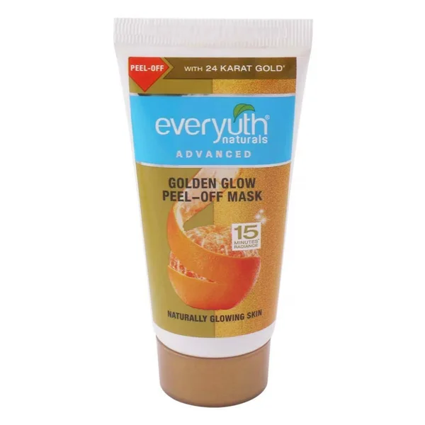 Everyuth Naturals Golden Glow Peel-Off Mask 50 gm | For Glowing Skin | For All Skin Type, Pack of 1