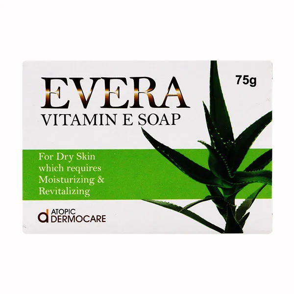 Evera Soap 75 gm | Vitamin E | Moisturizing &amp; Revitalizing Soap | For Dry Skin, Pack of 1