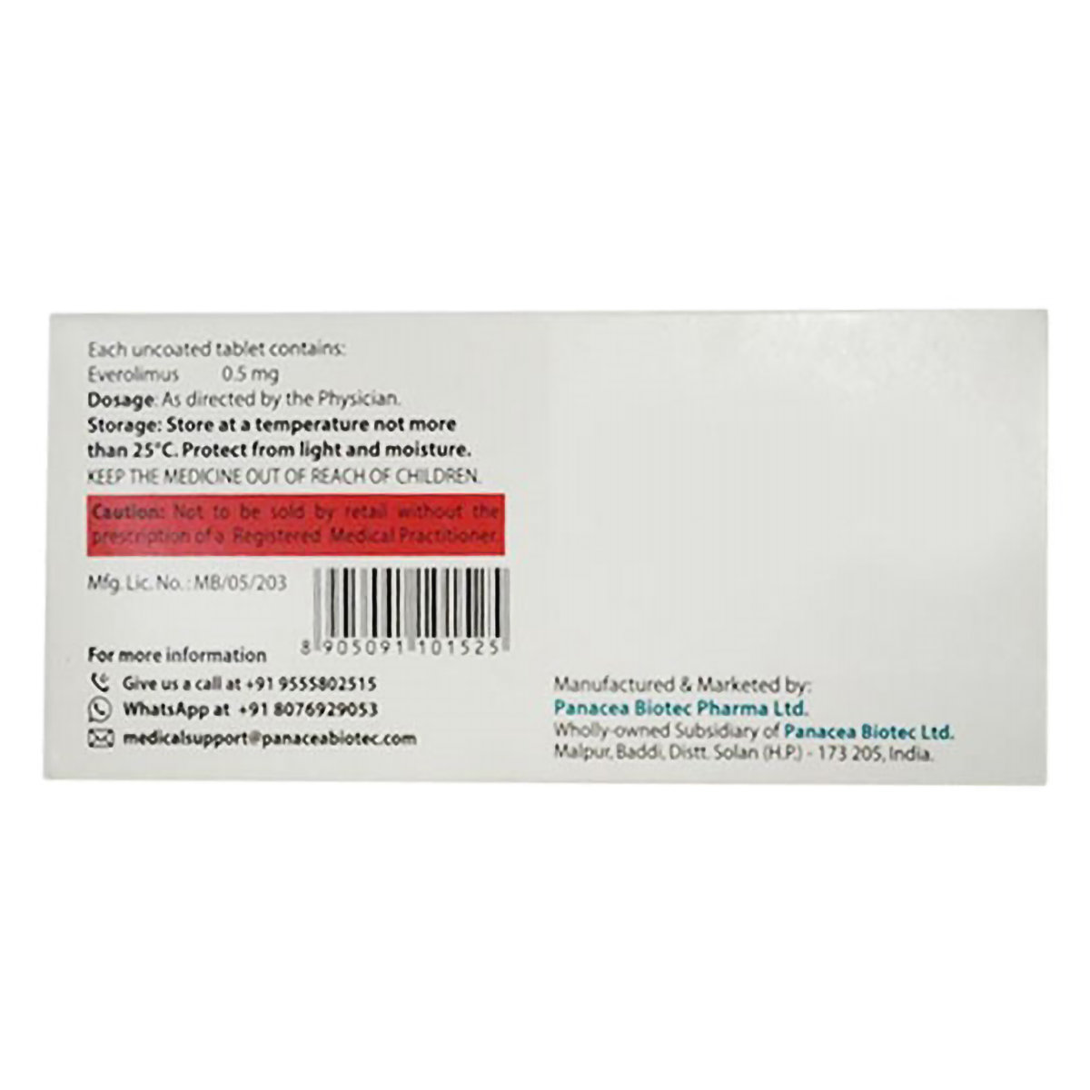 Evergraf 0.5 Tablet 10's, Pack of 10 TabletS Evergraf 0.5 Tablet 10's, Pack of 10 TabletS