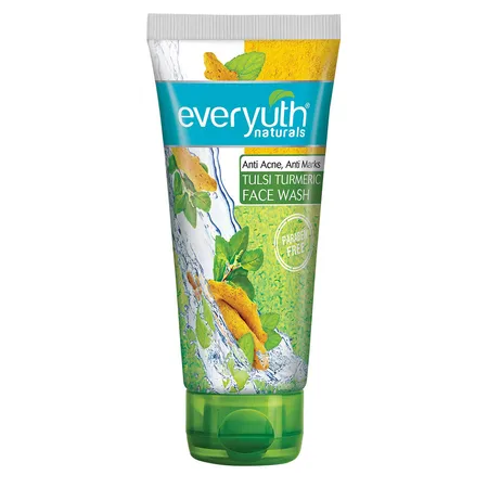 Everyuth Tulsi Turmeric Face Wash 150 gm | Prevents Marks, Blemishes & Dark Spots | Fights Acne & Pimple | For All Skin Type