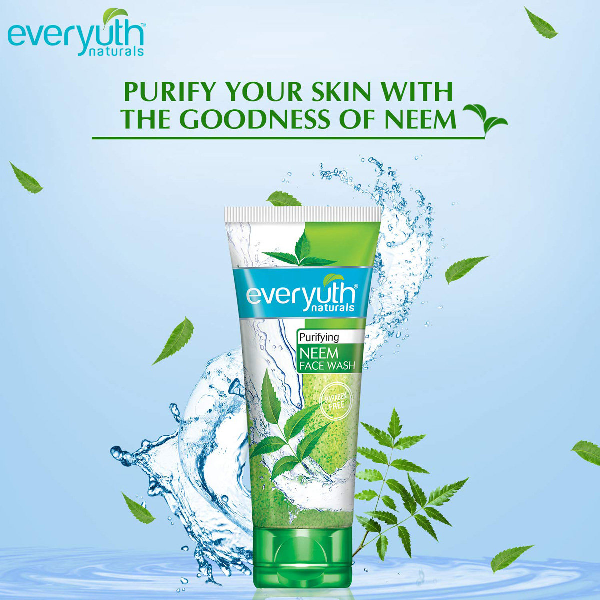 Everyuth Purifying Neem Face Wash 150 gm | Goodness Of Neem | Cleanses & Purifies Skin | Removes Excess Oil | Keep Skin Hydrated, Pack of 1 Everyuth Purifying Neem Face Wash 150 gm | Goodness Of Neem | Cleanses & Purifies Skin | Removes Excess Oil | Keep Skin Hydrated, Pack of 1