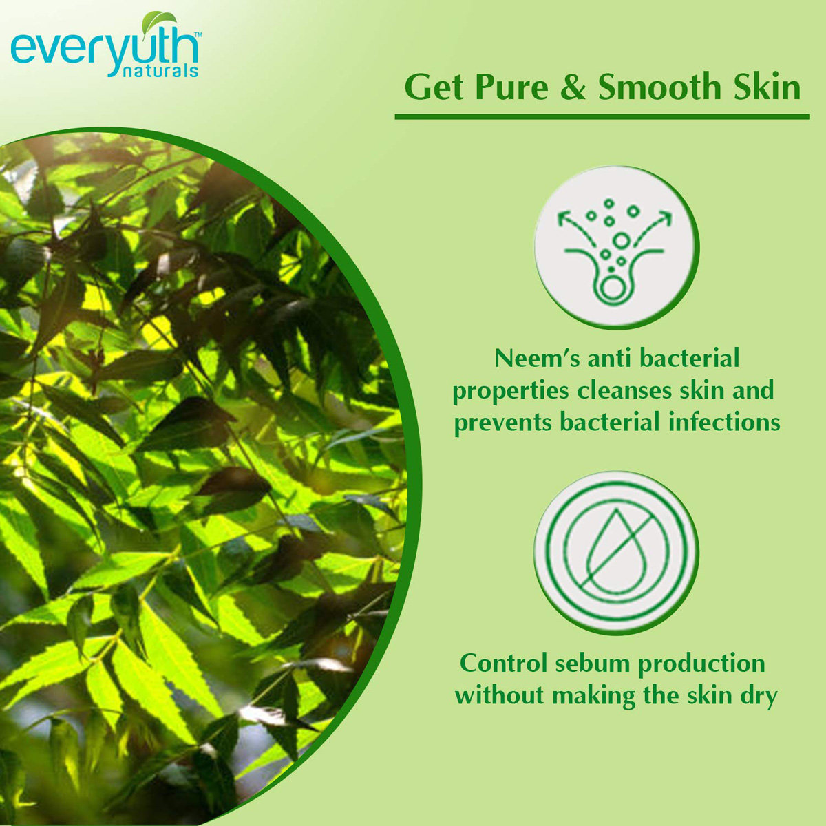 Everyuth Purifying Neem Face Wash 150 gm | Goodness Of Neem | Cleanses & Purifies Skin | Removes Excess Oil | Keep Skin Hydrated, Pack of 1 Everyuth Purifying Neem Face Wash 150 gm | Goodness Of Neem | Cleanses & Purifies Skin | Removes Excess Oil | Keep Skin Hydrated, Pack of 1