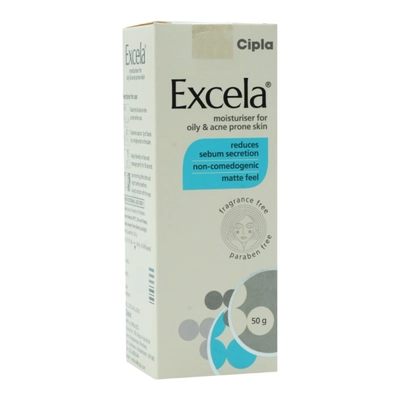 Excela Moisturiser Cream 50 gm | Reduces Sebum | Moisturises Skin | For Oily &amp; Acne Prone Skin, Pack of 1