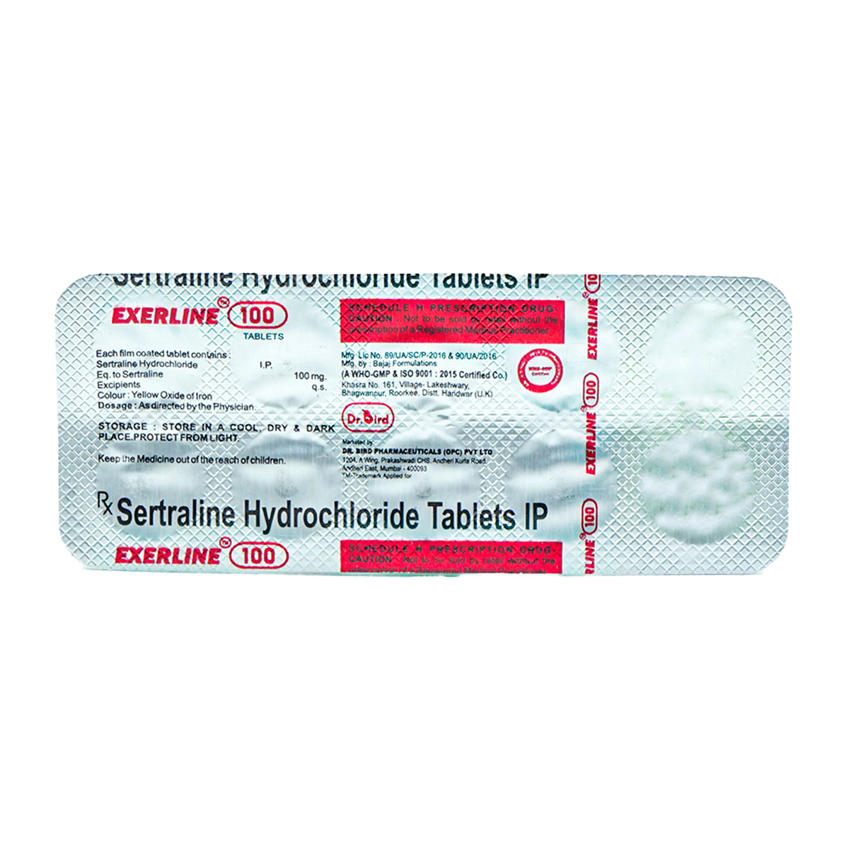 Buy Exerline 100 Tablet 10's Online