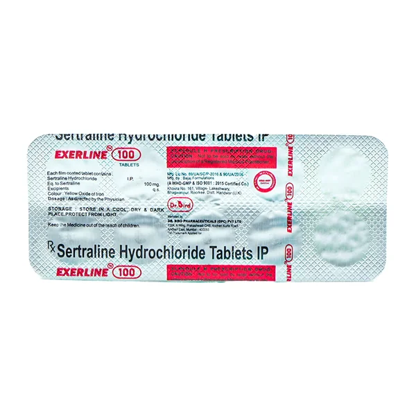 Exerline 100 Tablet 10's, Pack of 10 TabletS