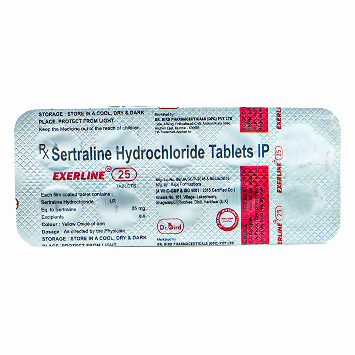 Buy Exerline 25 Tablet 10's Online