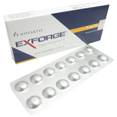 Exforge 5 mg/80 mg Tablet