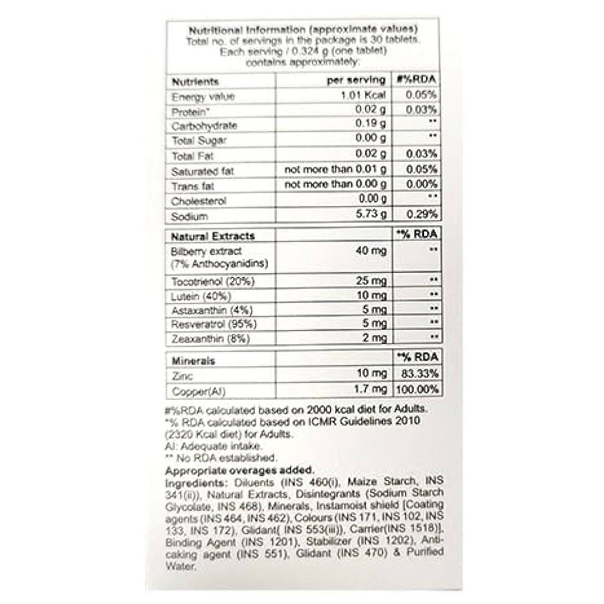 Eyesurge Tablet 30's, Pack of 1 Eyesurge Tablet 30's, Pack of 1