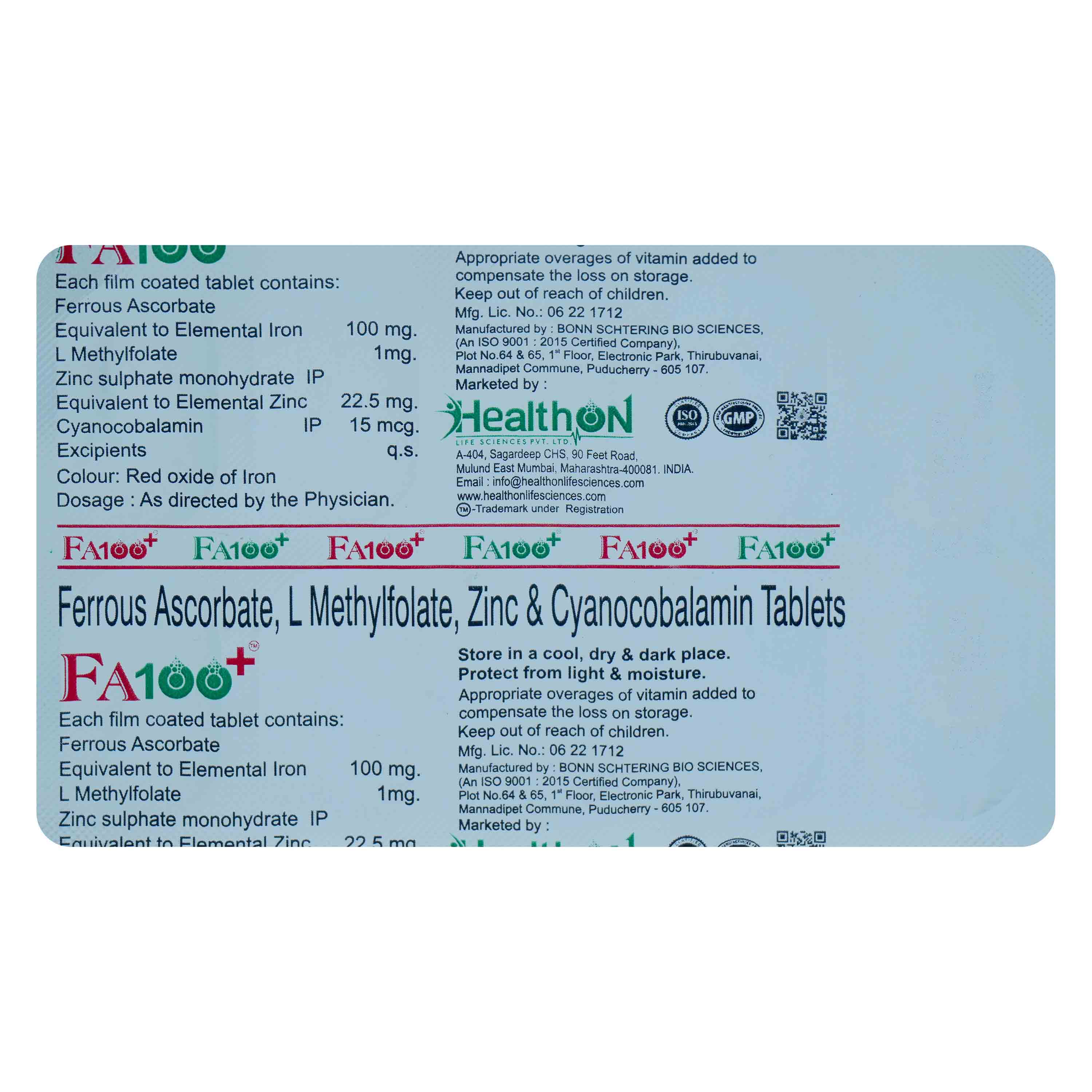 FA 100 Plus Tablet 10's, Pack of 10 FA 100 Plus Tablet 10's, Pack of 10