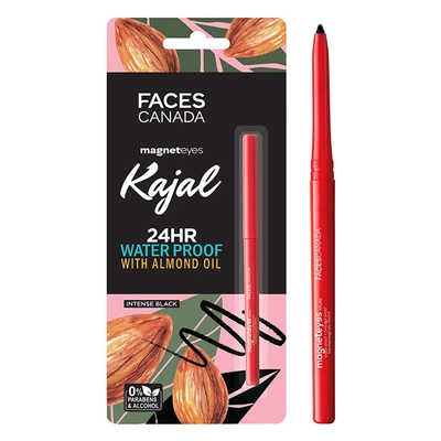 Faces Canada Magnet Eyes Black Kajal, 0.35 gm, Pack of 1