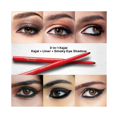 Faces Canada Magnet Eyes Deep Black Kajal, 2x0.35 gm, Pack of 1