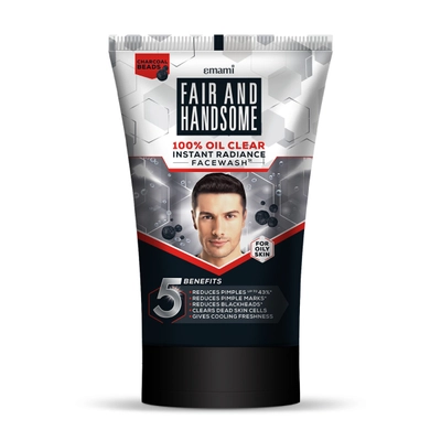 Fair and Handsome 100% Oil Clear Instant Radiance Face Wash, 100 gm, Pack of 1