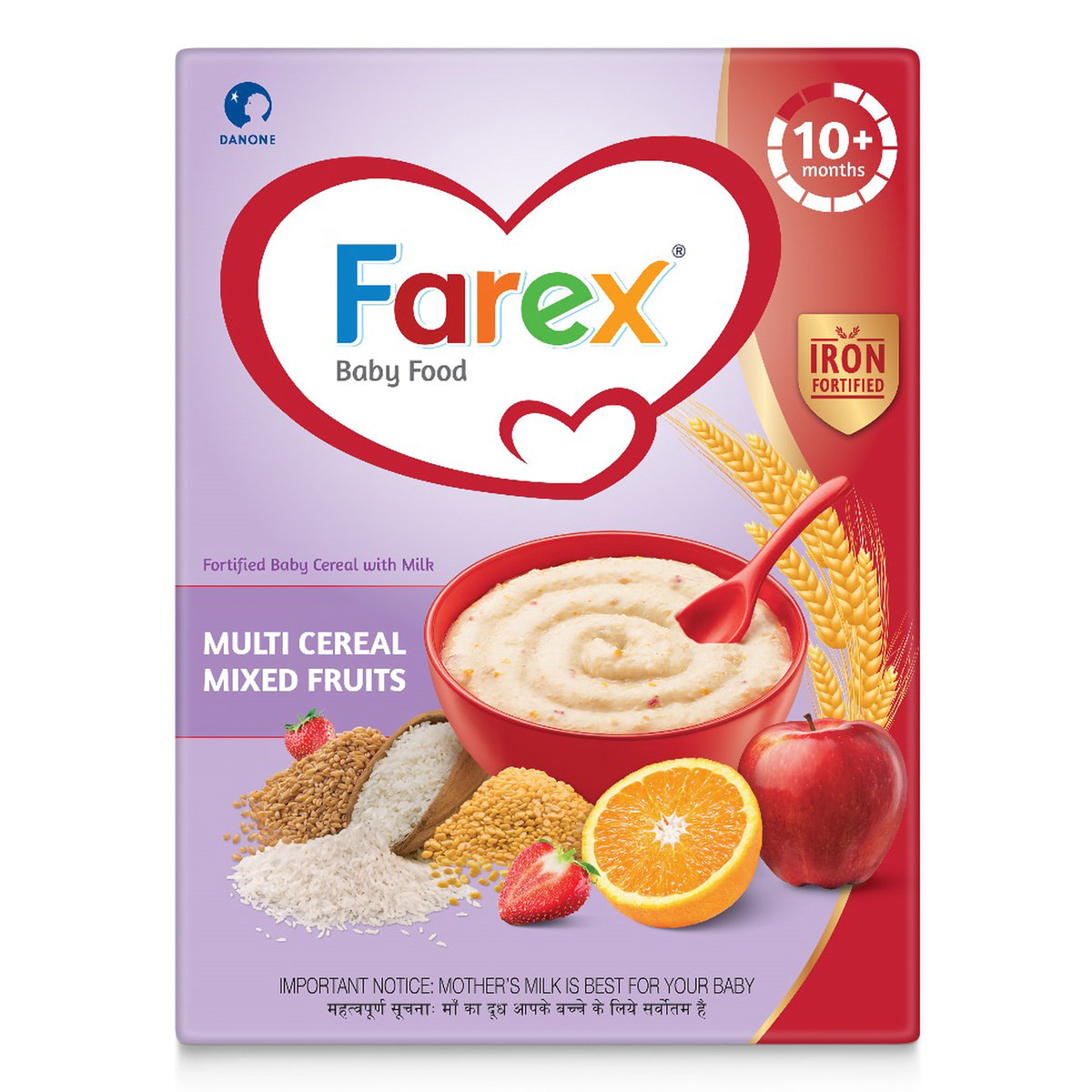 Farex Multi Cereal Mixed Fruits Baby Cereal 10+ Months, 300 gm Refill Pack, Pack of 1 Farex Multi Cereal Mixed Fruits Baby Cereal 10+ Months, 300 gm Refill Pack, Pack of 1