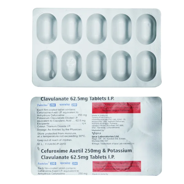 Fastclav 250 Tablet 10's, Pack of 10 TabletS